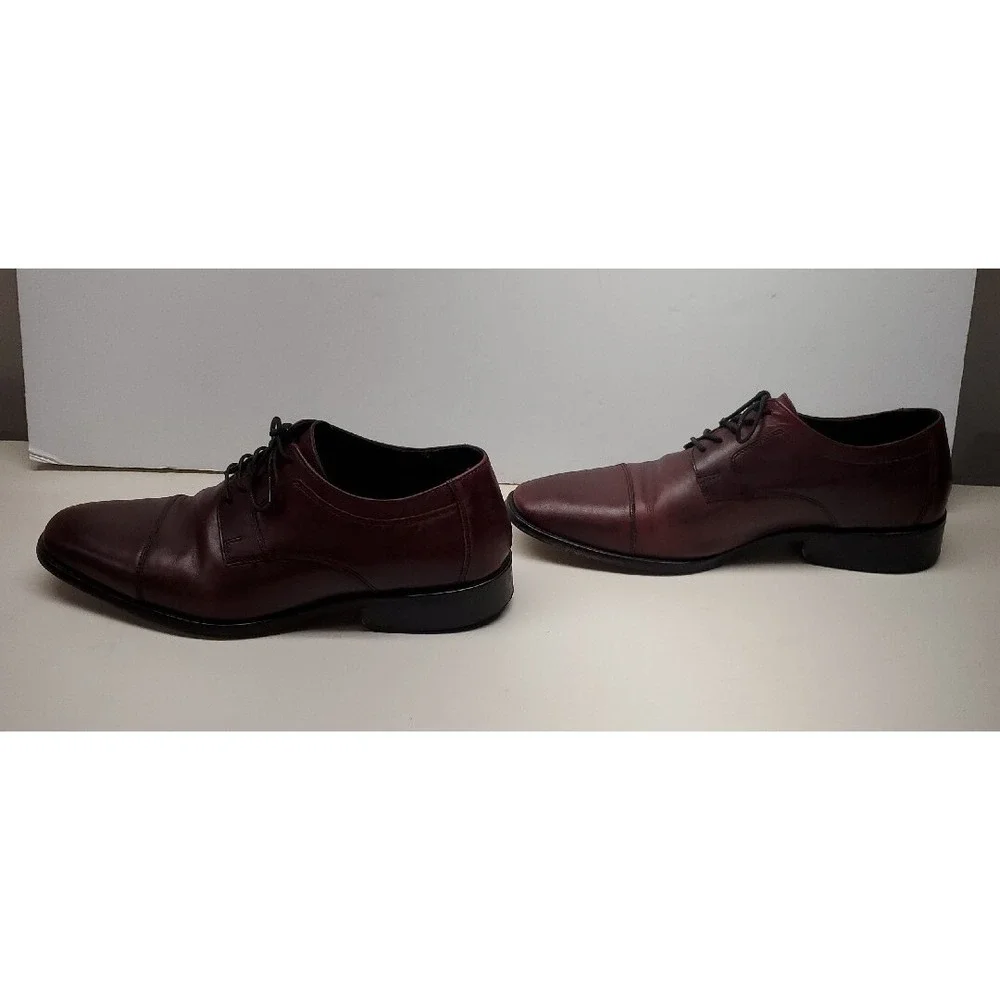J.Murphy‎ Dress Shoes Burgundy Leather Oxford Cap Toe Men's US Size 10.5W